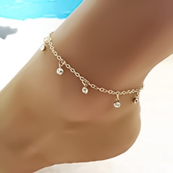 Jewelry - new. gold filled charm ankle bracelet